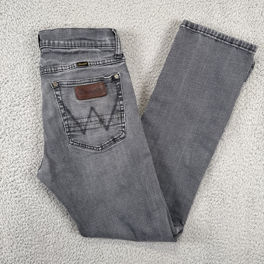 Wrangler Retro Slim Straight Jeans Mens 29x30 (28x28) Faded Black Stretch Flex